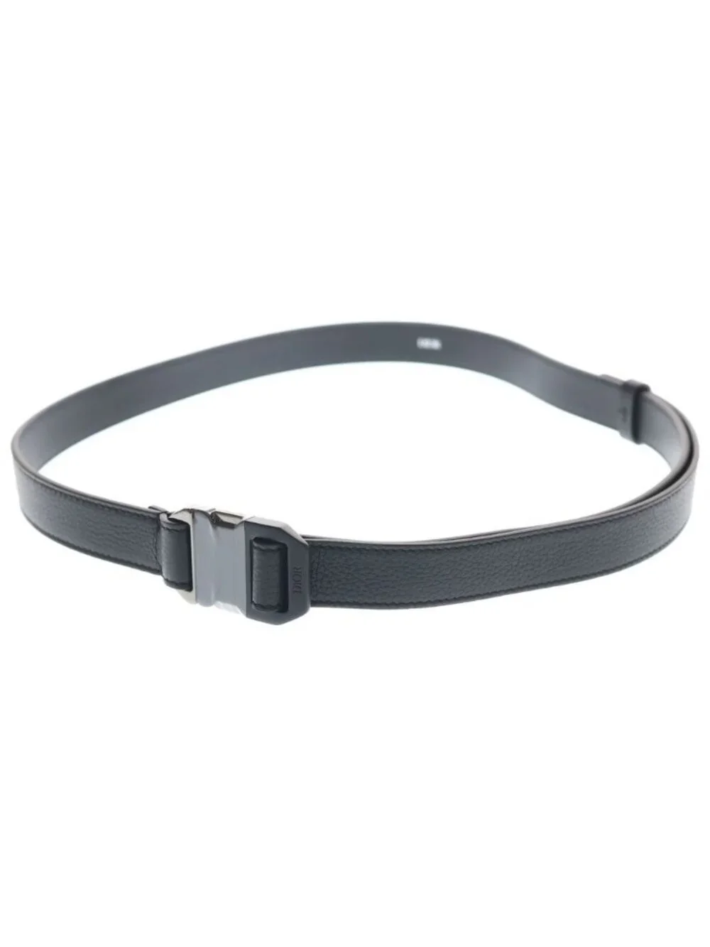 Dior Logo Buckle Leather Belt Black